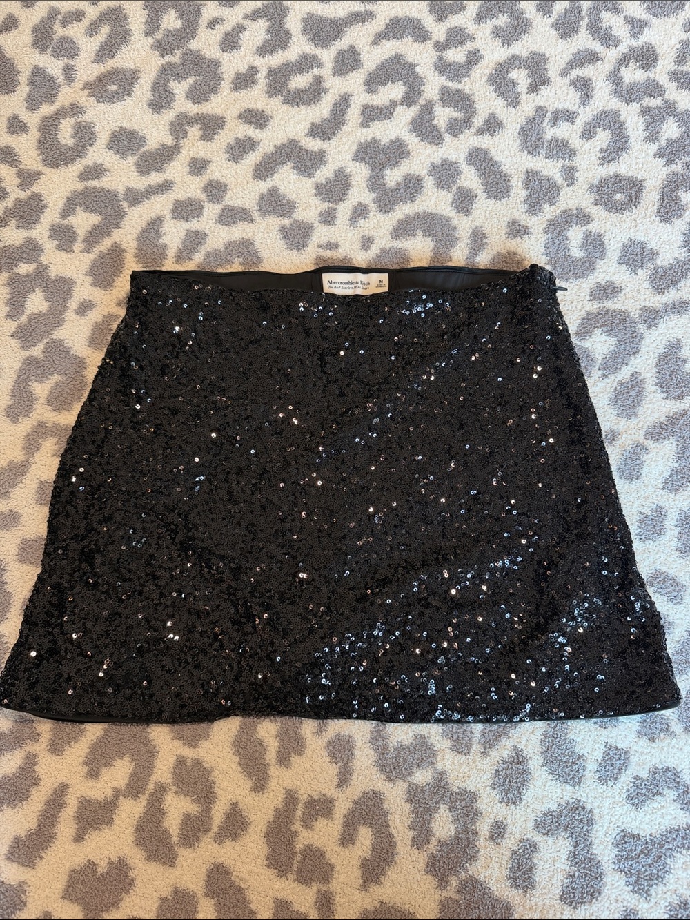 Abercrombie & Fitch Black Sequin Mini Skort